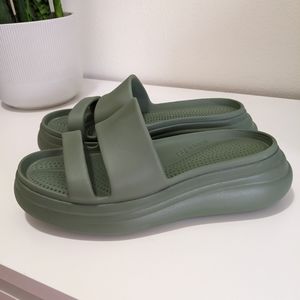 Rag Bone Womens Brixley Sandal Slides Fresco Green EU37M US7 Marshmallow.